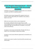 C722 Project Management - Study Guide Questions with Accurate Answers