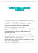 CHEM 210 EXAM 3 VERIFIED SOLUTIONS