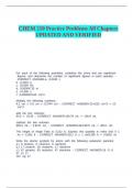CHEM 210 Practice Problems All Chapters UPDATED AND VERIFIED&period;d