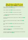 Bible 104 Quiz 2 UPDATED  Exam  Questions and CORRECT Answers