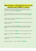 Bible 104 Quiz 3 UPDATED ACTUAL Exam  Questions and CORRECT Answers 