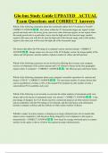 Glo-bus Study Guide UPDATED   ACTUAL  Exam Questions and CORRECT Answers 