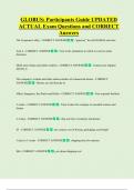 GLOBUS&colon; Participants Guide UPDATED    ACTUAL Exam Questions and CORRECT  Answers 