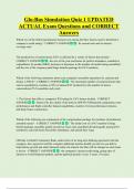 Glo-Bus Simulation Quiz 1 UPDATED    ACTUAL Exam Questions and CORRECT  Answers