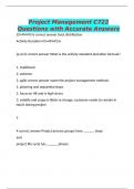 Project Management C722 Questions with Accurate Answers