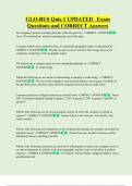 GLO-BUS Quiz 1 UPDATED   Exam  Questions and CORRECT Answers 
