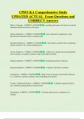 CPDT-KA Comprehensive Study   UPDATED ACTUAL  Exam Questions and  CORRECT Answers