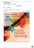 TEST BANK FOR Public Health Nursing&colon; Population-Centered Health Care in the Community 11th Edition by Marcia Stanhope &comma; Jeanette Lancaster ISBN&colon;978-0323882828 ALL CHAPTERS COVERED YOUR ULTIMATE GUIDE 100&percnt; VERIFIED A&plus; GRADE ASSURED&excl;&excl;&excl;&excl;&excl; NEW LATEST UPDATE&excl;&excl;