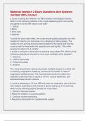 Maternal newborn 2 Exam Questions And Answers  Verified 100&percnt; Correct
