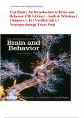TEST BANK FOR An Introduction to Brain and Behavior 7th Edition by Bryan Kolb&comma; Ian Q&period; Whishaw&comma; Chapters 1 - 16&comma; Complete&period;pdf