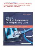 Test Bank for Wilkins&rsquo; Clinical Assessment in Respiratory Care &lpar;8th Edition&rpar; by Huber &vert; Comprehensive Q&A