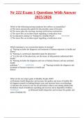 Nr 222 Exam 1 Questions With Answer 2025&sol;2026