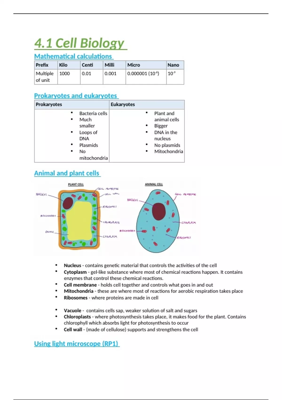 GCSE AQA combined science trilogy biology summary - Science - Stuvia UK