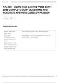 AIC 300 - Claims in an Evolving World EXAM 2025 COMPLETE EXAM QUESTIONS AND ACCURATE ANSWERS &vert;ALREADY PASSED&excl;&excl;