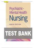 TEST BANK FOR Psychiatric Mental Health Nursing 9th Edition&vert;ISBN 9781975184773&vert; 100&percnt; VERIFIED &vert; COMPLETE GUIDE &vert; A&plus; GRADE ASSURED&excl;&excl;&excl; LATEST UPDATE&excl;&excl;&excl;&excl; GUARANTEED SUCCESS&excl;&excl;&excl;&excl;