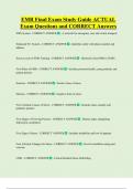 EMR Final Exam Study Guide ACTUAL  Exam Questions and CORRECT Answers