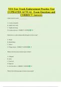 NYS Tow Truck Endorsement Practice Test  2 UPDATED ACTUAL  Exam Questions and  CORRECT Answers 