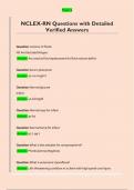 NCLEX-RN Questions with Detailed  Verified Answers 
