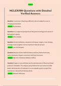 NCLEX-RN Questions with Detailed Verified Answers