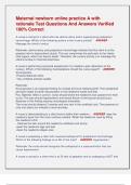 Maternal newborn online practice A with  rationale Test Questions And Answers Verified  100&percnt; Correct