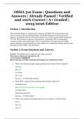 OSHA 510 Exam &ndash; Questions and Answers &ndash; Already Passed &ndash; Verified and 100&percnt; Correct &ndash; A&plus; Graded &ndash; 2025&sol;2026 Edition