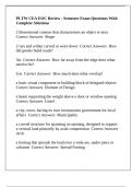 PLTW CEA EOC Review - Semester Exam Questions With Complete Solutions