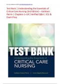Test Bank for Understanding the Essentials of Critical Care Nursing&comma; 3rd Edition by Perrin &ndash; Chapters 1&ndash;19