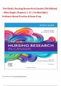 Test Bank for Nursing Research in Canada&comma; 5th Edition by Mina Singh & Geri LoBiondo-Wood &ndash; Full Chapter Coverage
