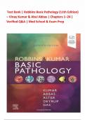 Test Bank for Robbins Basic Pathology 11th Edition by Vinay Kumar&comma; Abul K&period; Abba Chapters 1 - 24 