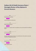 Indiana Life & Health Insurance Exam &sol; Strategies Review of Key Quizzes & Correct Answers&period;   
