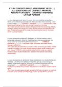 ATI RN CONCEPT BASED ASSESSMENT LEVEL 1 &vert; ALL QUESTIONS AND CORRECT ANSWERS &vert; ALREADY GRADED A&plus; &vert; VERIFIED ANSWERS &vert; LATEST VERSION
