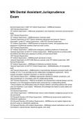 MN Dental Assistant Jurisprudence Exam NEWEST 2025&sol;2026 ACTUAL EXAM COMPLETE QUESTIONS AND CORRECT DETAILED ANSWERS &lpar;VERIFIED ANSWERS&rpar; &vert;ALREADY GRADED A&plus;&vert;&vert;BRAND NEW&excl;&excl;