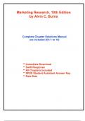 Solutions for Marketing Research&comma; 10th Edition by Burns &lpar;All Chapters included&rpar;