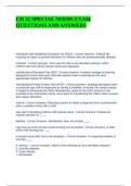 CH 31 SPECIAL NEEDS EXAM QUESTIONS AND ANSWERS