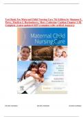 Test Bank For Maternal Child Nursing Care 7th Edition by Shannon E&period; Perry&comma; Marilyn J&period; Hockenberry&comma; Mary Catherine Cashion&comma; All Chapters 1-50 Complete Guide A&plus;