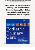 TEST BANK for Burns' Pediatric Primary Care 8th Edition by Dawn L&period; Garzon&comma; Mary Dirks&comma; Martha Driessack&comma; Karen G&period; Duderstadt&comma; Nan M&period; Gaylord