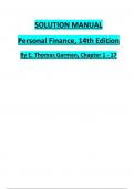 Solution Manual and Answer Guide for Personal Finance&comma; 14th Edition By &lpar;E&period; Thomas Garman&comma; 2024&rpar; Verified Chapters 1 - 17&comma; Complete Newest Version