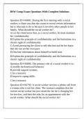 BSW Comp Exam Questions With Complete Solutions