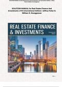 Test bank for Real Estate Finance And Investments 17th International Edition Jeffrey Fisher with all questions and answers to your satisfaction with 100&percnt; pass and all chapters included&period;