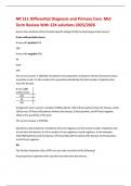 NR 511 Differential Diagnosis and Primary Care- Mid Term Review With 224 solutions 2025&sol;2026