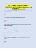 ISA Certified Arborist - Chapter 1  UPDATED  ACTUAL Exam Questions and  CORRECT Answers