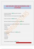 AH 3 EXAM 4 2025 QUESTIONS AND ANSWERS