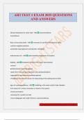 AH3 TEST 1 EXAM 2025 QUESTIONS AND ANSWERS
