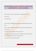 ANTH 1200&colon; EXAM 1 STUDY GUIDE 2025 QUESTIONS AND ANSWERS