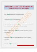 ANTH 1200 - EXAM 3 STUDY GUIDE 2025 QUESTIONS AND ANSWERS