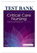 FULL TEST BANK &vert;&vert; Critical Care Nursing&colon; Diagnosis and Management 8th Edition by Urden &ndash; Complete Test Bank