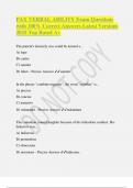 PAX VERBAL ABILITY Exam Questions with 100&percnt; Correct Answers Latest Versions 2025 Top Rated A&plus;