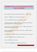 BIOB34 FINAL EXAM 2025 QUESTIONS AND ANSWERS