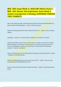 BIOL 1001 Exam Week 4 &sol; BIOL1001 Week 4 Exam &sol;  BIOL 1001 Review Test Submission&colon; Exam Week 4  &lpar;Latest&rpar;&colon; Introduction to Biology &lpar;ANSWERS VERIFIED  100&percnt; CORRECT&rpar; 