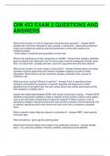 OIM 452 EXAM 2 QUESTIONS AND ANSWERS 